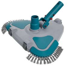 Upgrade Pro Weighted Triangular Pool Rotative Vacuum Head With Brush & Ez Clip H