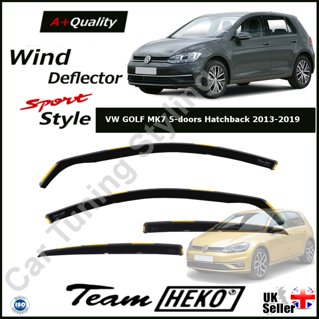 VW GOLF MK7 5doors Hatchback 20132019 4pc Wind Deflectors HEKO Tinted eBay