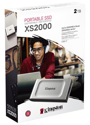 Kingston 2TB XS2000 Portable SSD Pocket-sized Type C USB3.2 Gen2x2 