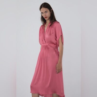 satin rust dress Baltic Born Womens Sicily Satin Maxi Dress | Rust