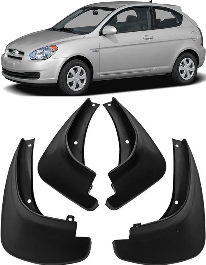 Mud Flaps Splash Guard Mudguard Fender For Hyundai 2006-2011 Accent Sedan Hatchk-image