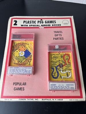 VTG Comon Tatar, Inc 2- Plastic Peg Games w/ Special Hinged Boxes #400 Snake Pit