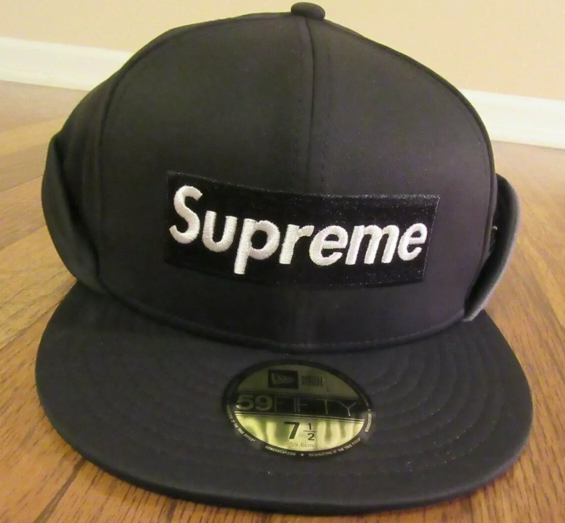 Supreme WINDSTOPPER Earflap Box Logo New Era Hat Cap Size 7 1/2