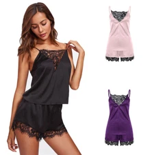 ON SALE!! Lace Sexy Lingerie Sleepwear Pajamas Set Babydoll Nightgown Nightwear
