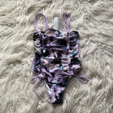   Victoria's Secret Pink Ruched One-Piece in Watercolor Tie-Dye