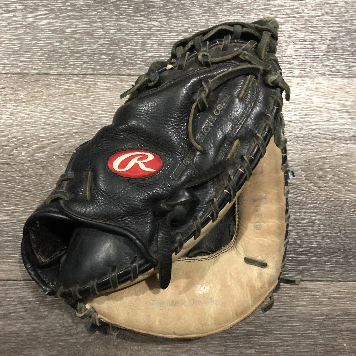 Rawlings Catchers Mitt Glove RCM30TMD Black Tan Lite Toe Speed Trap Baseball RHT