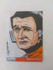 UFO Lieutenant Keith Ford RareArt Sketch Card Gerry Anderson One Of A Kind  