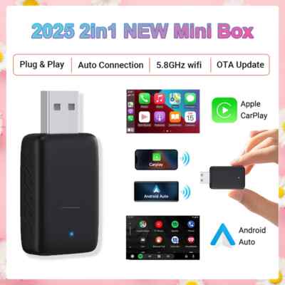 Kabelgebunden zu Wireless Car Play Android Auto USB Konverter Adapter Dongle Player Box