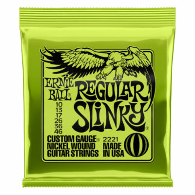 Ernie Ball Regular Slinky Electric Guitar Strings, Nickel Plated Steel, P02221