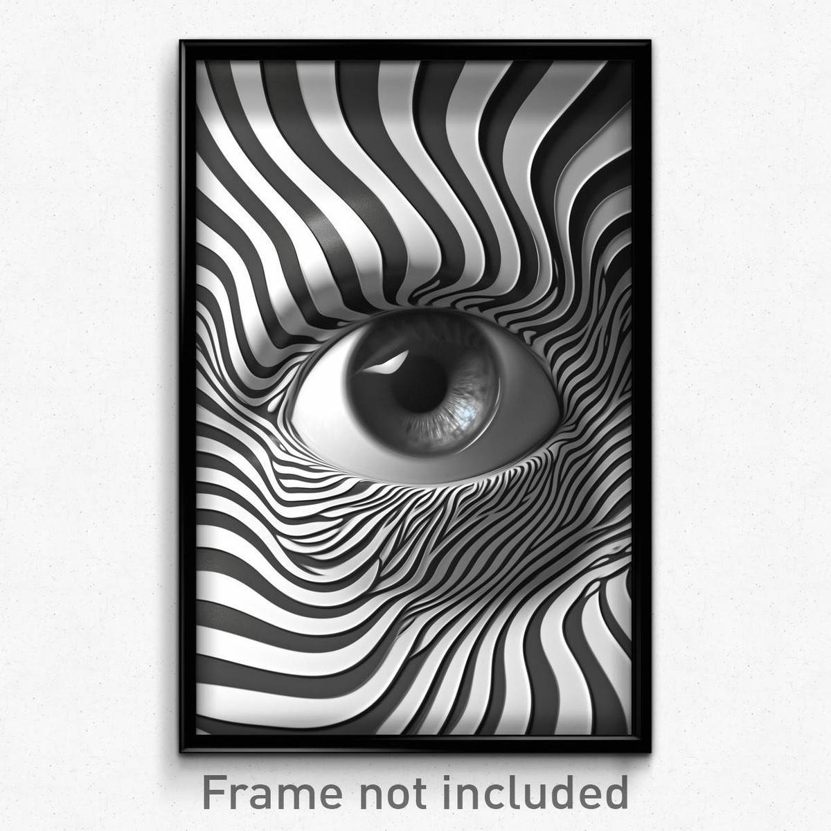 Art Poster - Colorless Vinyl Record (Psychedelic Trippy Weird