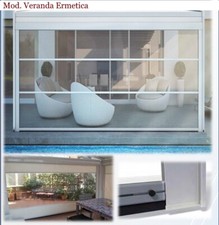 Tenda in cristal trasparente antivento ermetica con zip o steccata  anti vento