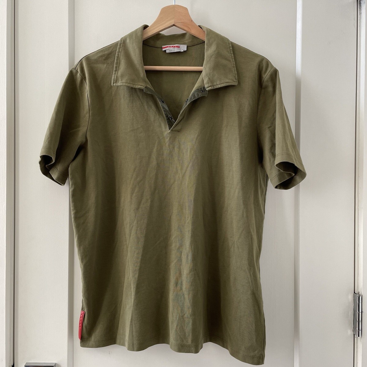 Prada Polo Shirt Olive Green Made In Tunisia Size XL | eBay