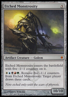 MTG Magic the Gathering Etched Monstrosity (135/181) New Phyrexia LP