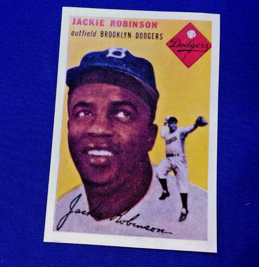1954 TOPPS preview paper sports illustrated NICE WELL CUT NRMT  JACKIE ROBINSON