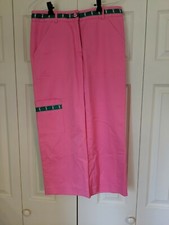 Lilly Pulitzer Vintage White Label Golf Pants/ cropped leg Hibiscus Pink Size 4