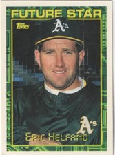 FREE SHIPPING-MINT-1994 Topps Future Star Eric Helfand #363 A'S