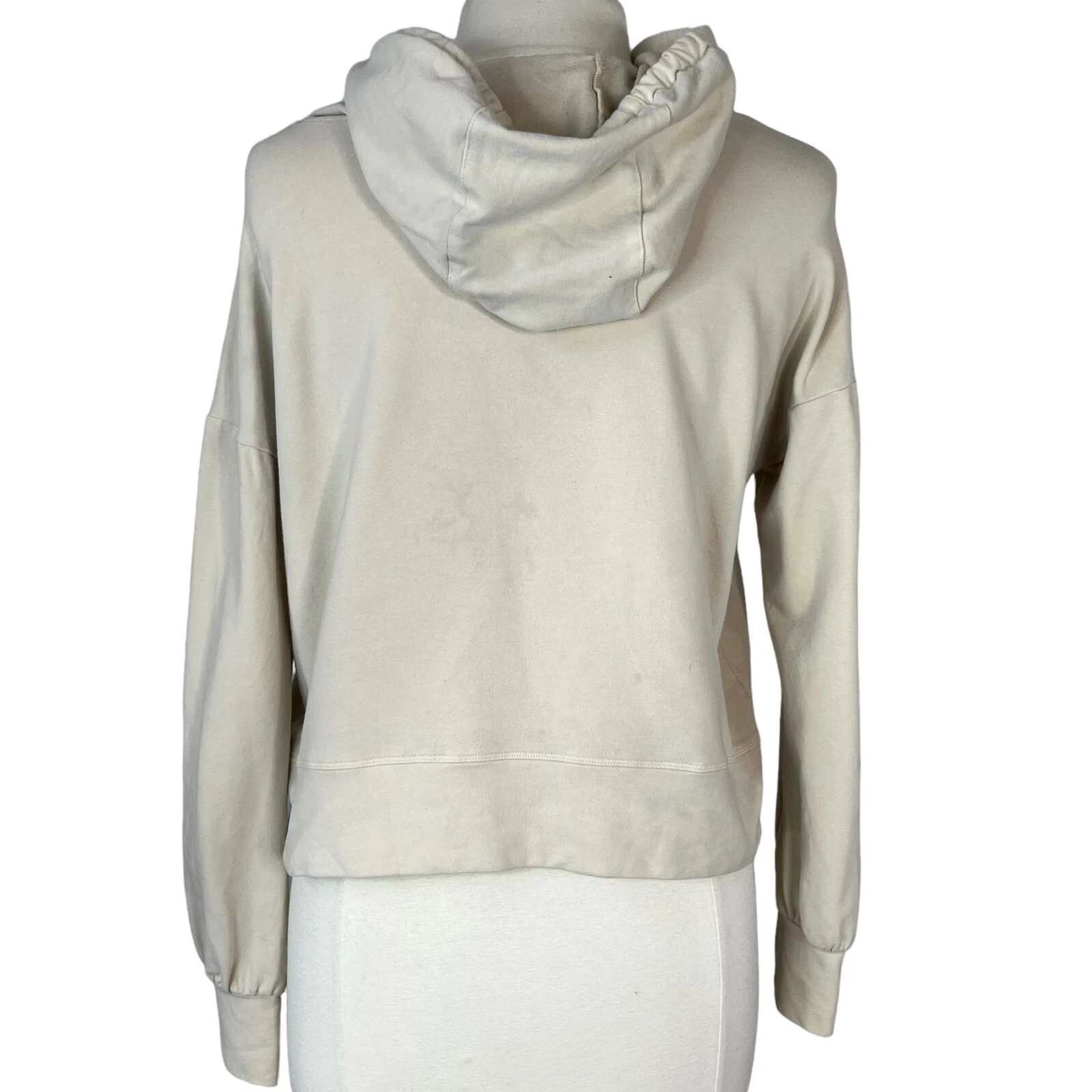 OFF WHITE Felpa con cappuccio The Native One panna taglia S