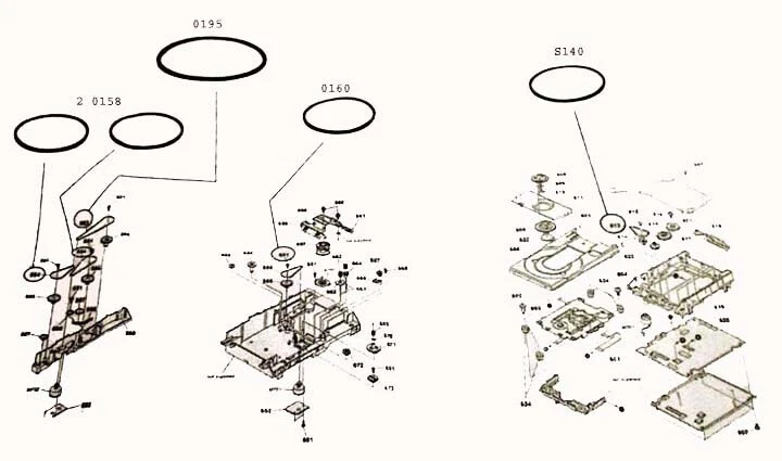 HESI Sony Belt Kit for Model RCD-W500C RCD-W50C RCD-W2000ES CD Recorder