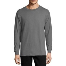 Hanes Men's ComfortSoft Long Sleeve Tee, Smoke Grey, 2XL