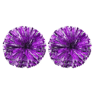 Cheerleader Pompons 2 Pack PET Cheer Pom mit Fingerlöchern für Sport Spiel #1