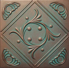 Ceiling Tiles, Glue Up, 20" x 20", BEST SELLER, Styrofoam, ANET Copper Patina