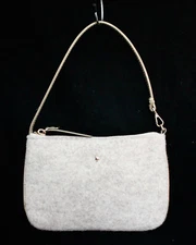 KATE SPADE Beige Frosted Felt Wristlet in Oatmeal & Gold WKRU3463