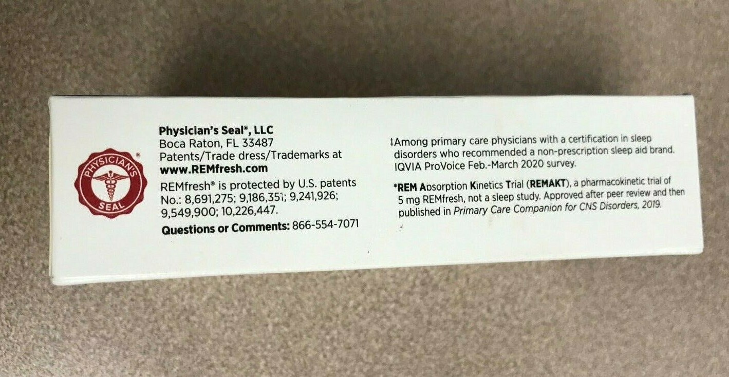 REMfresh 5 mg UltraMel Melatonin 36 Caplets Extra Strength EXP 12/2023