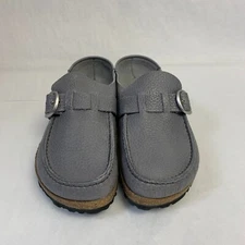 Birkenstock New w/ Box Buckley Gray Natural Leather Narrow Width Select Size