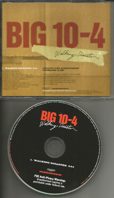 BIG 10-4 Walking Distance PROMO Radio DJ CD single 2005 USA MINT 10 4 ten four