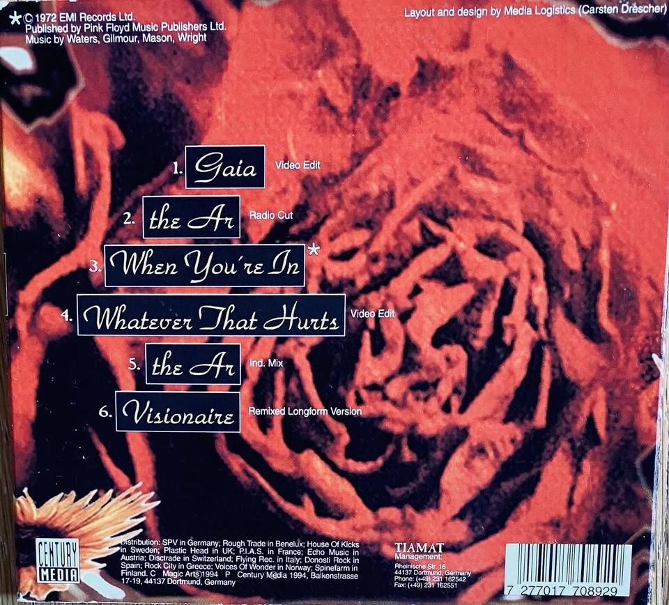 TIAMAT “Gaia” Ltd Digi FIRST PRESS 1994 • Very Good • Samael Moonspell - Bild 4 von 4