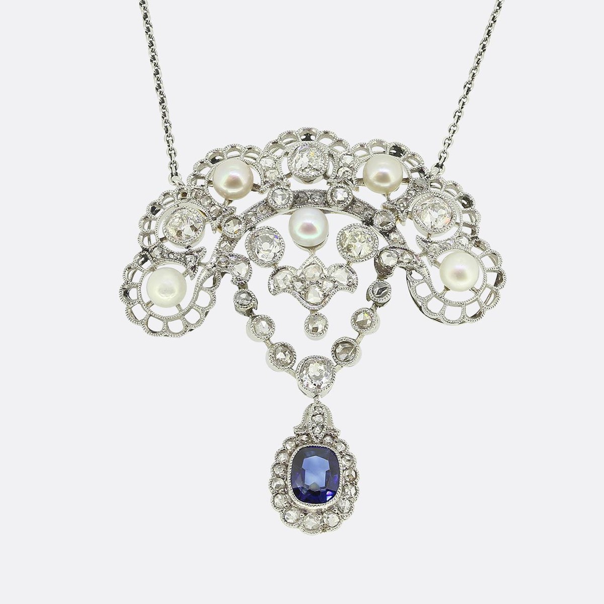 Sapphire Pendant Epoch Diamond Pendant Necklace Epoch Diamond Bar