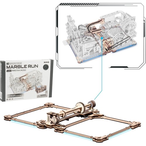 ROKR 3D Puzzle Wood Spaceport Marble Night City with Linkage Model Gift Adults - Picture 23 of 26
