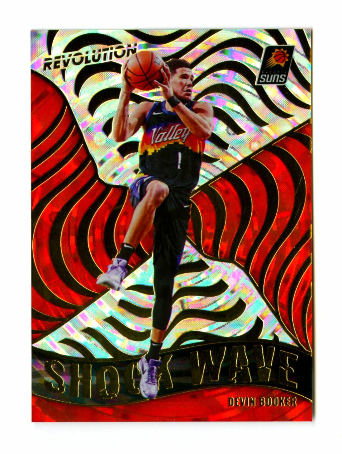 2021-22 Devin Booker Panini Revolution Shock Wave Fractal Insert MINT #9 Suns SW