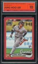 2024 Topps Update 1989 Topps Baseball #28 Jung Hoo Lee Red 06/10 RC CCG 10