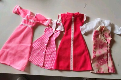 Petra Plasty Karina Busch Barbie CLONE ROSA Kleider  Sammlung 4 St. Vintage 70er