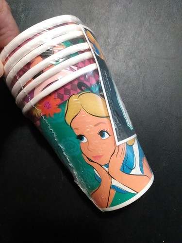 New Alice In Wonderland 6 Pc Party Cups Rare Find Item - Picture 6 of 6