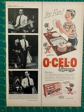 1954 Vintage O-Cel-O Sponge For Modern Home Care Lint Free Dishes Print Ad C1