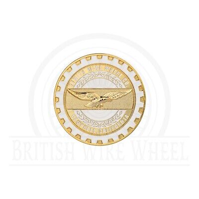 Zenith Gold & White Metal Wire Wheel Chip Emblems | 2.25 Zenith Gold & White Metal Wire Wheel Chip Emblems | 2.25