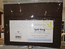 Sweet Home Collection 1800 Thread Count 5 PC SPLIT-KING Sheet Set (Deep Pockets)
