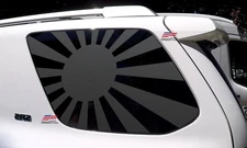 Fits 2010-2024 Toyota 4RUNNER Quarter Window Japanese Rising Sun Decal Black