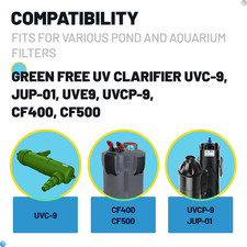 Pond UV Light, 9 Watt UVC G23 Base Replacement Bulb for Outdoor Pond Clarifie...