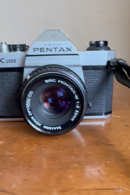 Vintage ASAHI PENTAX K1000 35mm SLR Film Camera w/ Smc 1:2 50mm