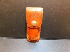 Schrade Brown Leather Pocket Knife Belt Sheath for 3.5" Folded Knife See Photos