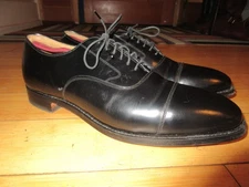 JOHNSTON & MURPHY Optima USA men's 12 narrow Black Leather Cap Toe Oxford Shoes
