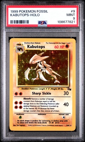 Kabutops (Unlimited) graded PSA 9 for sale on eBay