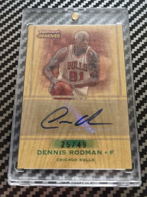 07-08 Dennis Rodman Topps Trademark Moves Auto TI-DRO 25/49 Bulls - Bild 1 von 2