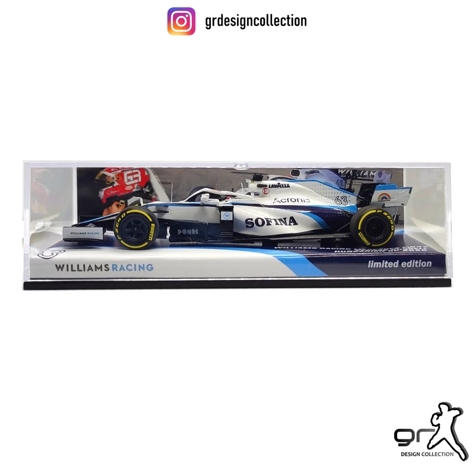 George Russell - Williams FW43 - F1 Hungarian GP 2020 / Minichamps / 1:43 - Immagine 2 di 4