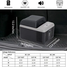 Alpicool C12PT Portable Car Freezer Cooler, 12 Volt Car Refrigerator, 12 Quart  