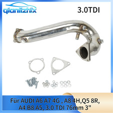 Edelstahl Downpipe für AUDI A6 A7 4G , A8 4H,Q5 8R, 3.0 TDI 76mm 3" DE DHL