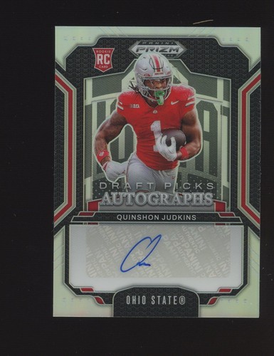 2025 Panini Prizm Draft Picks Silver Prizm Quinshon Judkins RC Rookie AUTO